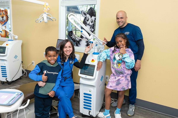 South Jersey pediatric dental dentists are smiling with their happy patients