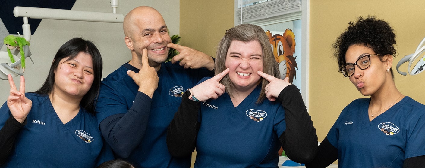 South Jersey Dental team having fun and smiling