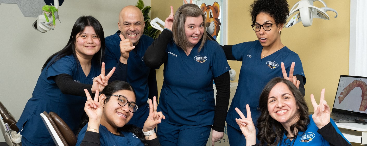 South Jesrsey's pediatric dental team is having fun and smiling