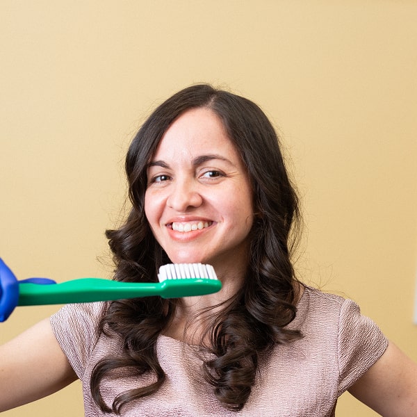 Top children's dentist is smiling